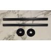 Radiator Pipe Covers & Collars - Pair Black 15mm Pipe Shroud 300mm-TC