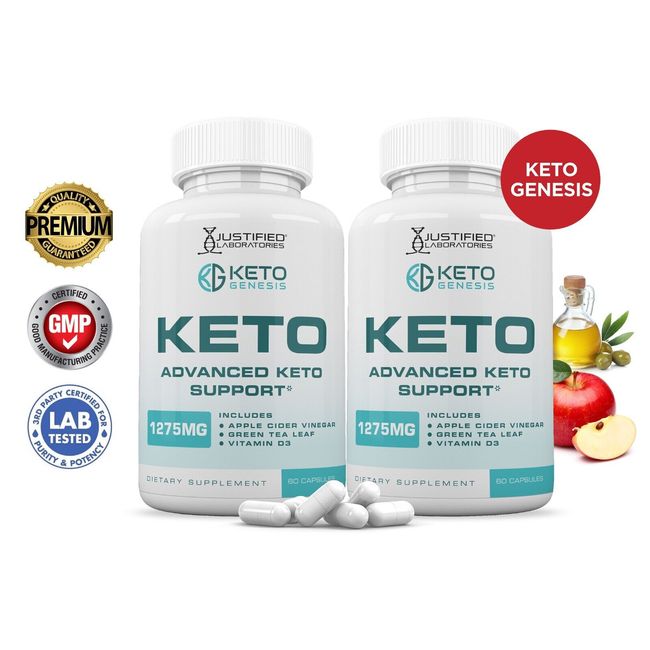 Keto Genesis ACV Pills 1275 MG Stronger Than Gummies Keto Support 2 Bottle