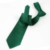 Alizeal Mens Solid Color Ties, Pocket Square and Cufflinks Set, Dark Green