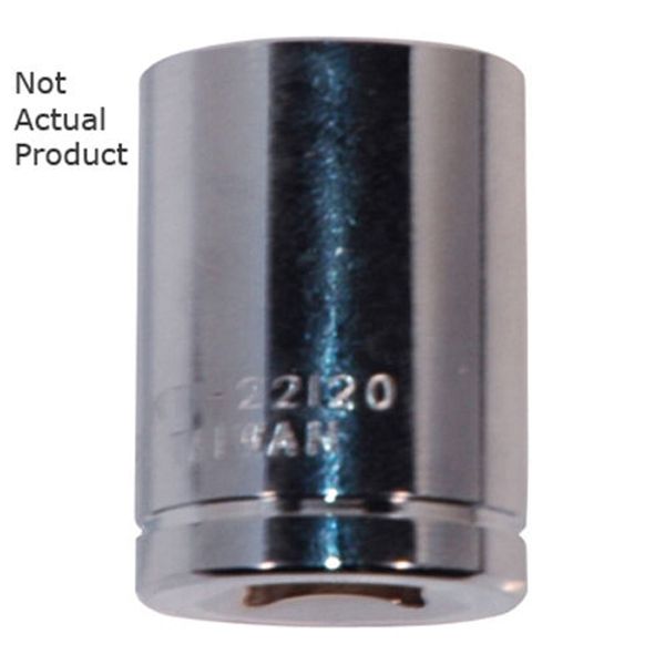 K Tool 22130 Chrome Socket, 3/8" Drive, 15/16", 6 Point, Shallow
