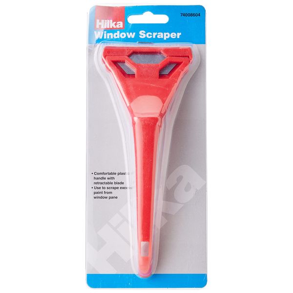 Hilka 74008604 Window Scraper, Red