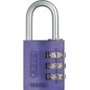 ABUS Combination Padlock 145/30 Purple - for Luggage, Cabinet etc - Aluminium Padlock - Individually Adjustable Numerical Code - ABUS Security Level 3