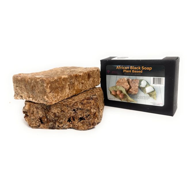 Glowsavy Authentic African Black Soap Bar: Nourishing Skincare - Plant-based - from Ghana, West Africa