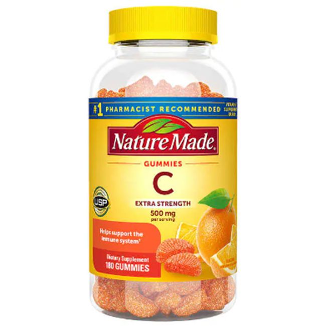 Nature Made Extra Strength Vitamin C 500mg, 180 Adult Gummies