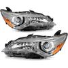 Headlights Assembly For 2015-2017 Toyota Camry LE/XLE/SE/XSE Chrome Left+Right