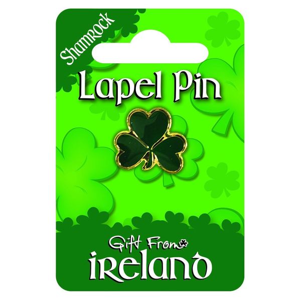 Irish Shamrock Lapel Pin, Metal Metal resin
