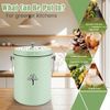 Countertop Compost Bin Kitchen,Odor Resistant Indoor Compost Bin with Lid Green