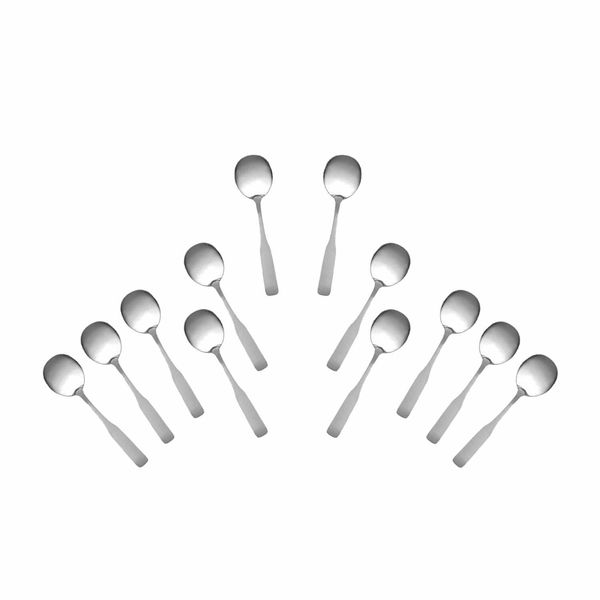 Stainless Steel Bouillon Spoon, Flatware Set 'Esquire' for (12)