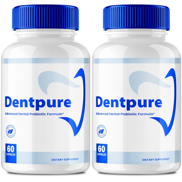 (2 Pack) Dentpure Oral Probiotics for Teeth & Gums Supplement Capsules