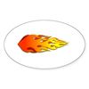 CafePress Racing Flames Sticker Oval Car Bumper Sticker