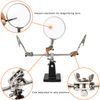 QWORK® Helping Hand Magnifier, Adjustable 5X Magnifying Glass, Designed for Soldering, Crafting & Inspecting Micro Objects