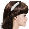 Rocking Carefree Bead Rhinestone Bunch 0.25" Headband - White