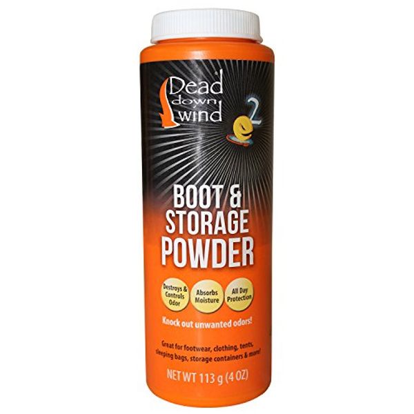 Dead Down Wind Boot and Storage Powder | 4 Oz Bottle | Hunting Accessories | Helps with Odor for Hunting Boots, Gear, Storage Bags + Clothes | Scent Management Foot Powder