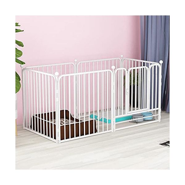 PEIPOOS Dog Pen Pet Playpen Panel Pen Bunny Fence Indoor Outdoor Fence Plaype...