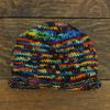 LOUDelephant Hand Knitted Wool Beanie Hat - SD Black Rainbow