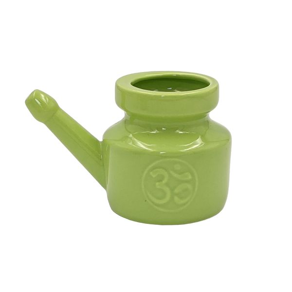 Biebri Neti Pot Nasal Cleansing Jug, Nasal Jug, Ceramic Nasal Washer, 400 ml, Green