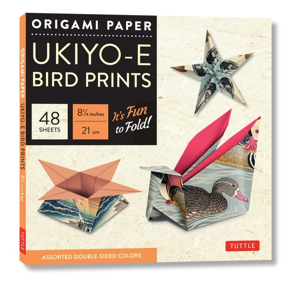 Origami Paper 8 1/4" (21 cm) Ukiyo-e Bird Print 48 Sheets: Tuttle Origami Paper: Double-Sided Origami Sheets Printed with 8 Different Designs: Instructions for 6 Projects Included