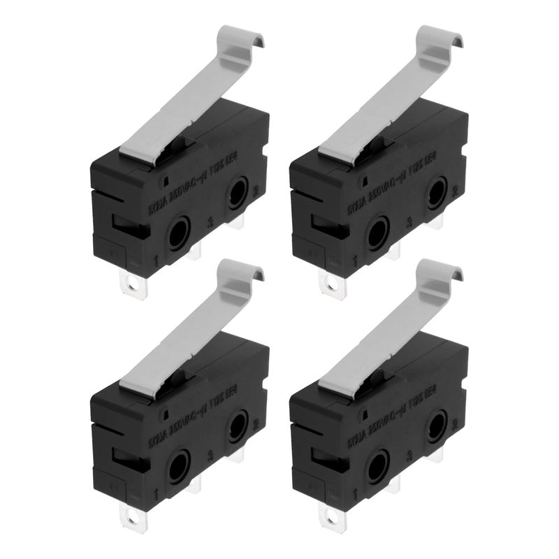 ECSiNG 4Pcs 3-Pin Silver Dot Crank Micro Switch 5A 125VAC / 3A 250VAC ...