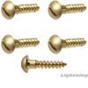 #12 x 3" Solid Brass Wood Screw Slotted Round Head Qty 250
