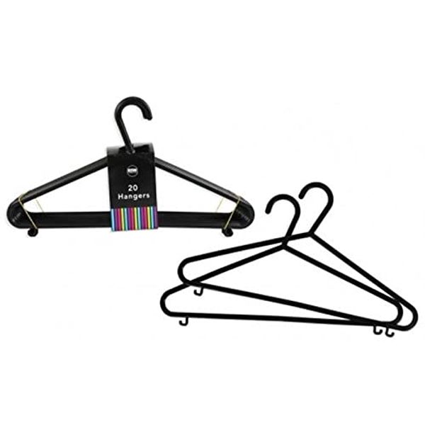 YöL Pack of 20 plastic hangers, Black