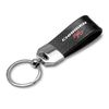 Dodge Charger R/T Black Leather Strap Chrome Metal Key Chain