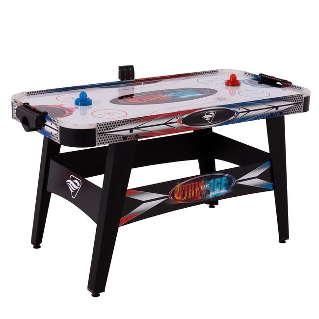 Triumph Fire ‘n Ice LED Light-Up 54” Air Hockey Table Includes 2 LED Hockey Pushers and LED Puck