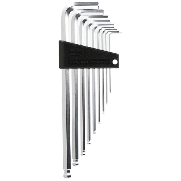 Kyoto Machine Tools (KTC) High Grade Ball Point, L-Shaped, Long Hex Key Set, Set of 9 HLD2509