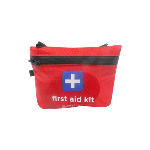 Mountain Warehouse Sports First Aid Kit - Compact, Easy to Pack - For Gym, Sports, Camping, Outdoors, Travelling, Picnic Red