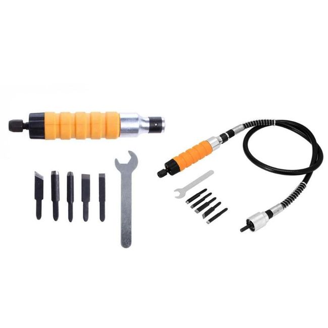 8pcs/set Electric Wood Chisel Carving Tool Set with Tips Flexible