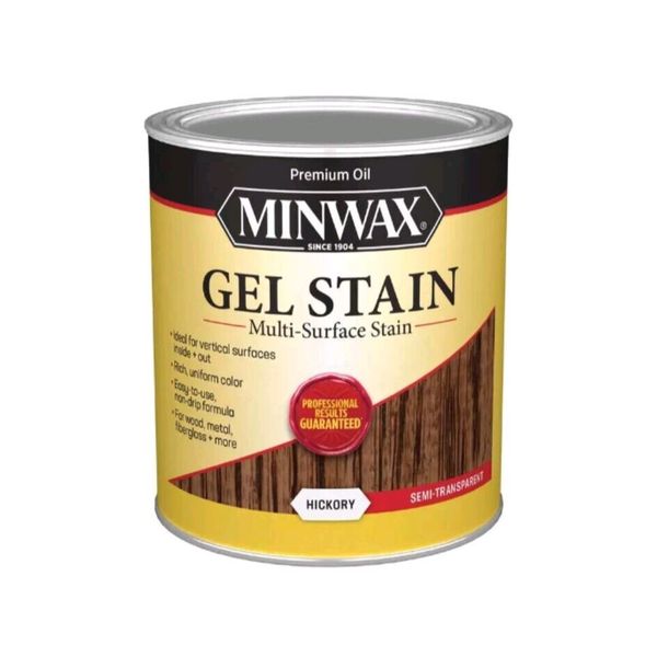 Minwax Semi-Transparent Hickory Oil-Based Gel Stain 1 qt