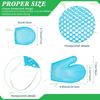 Honeycomb Exfoliating Scrubber Set, Honeycomb Face and Body Scrubber Include Spa Bath Mitt Honeycomb Exfoliating Glove for Body Shower, Honeycomb Face Exfoliator Scrubber Sponge, Quick Drying (Blue)