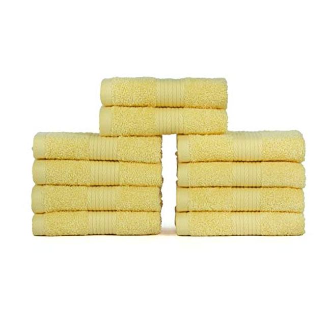 Luxurious Cotton 600GSM Soft Wash Cloths 12X12 Inch by Ample Decor