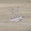 eMagTech Pack of 2 Acrylic Skateboard Wall Mounts, Transparent