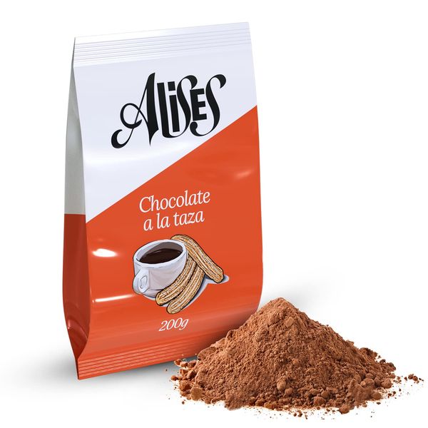 Alises Spanish Hot Chocolate 200g | Gluten Free, Soya Free, and Dairy-free Chocolate Drink | Vegan Hot Chocolate Powder for Velvetiser Sachets | Chocolate a la taza