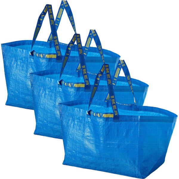 3 x Blue Large Bag-Ideal for Shopping, Laundry & Storage