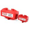 POFET Red Plug Lockout Tagout 65x65x118mm Plug Locking Device for 110V Plug