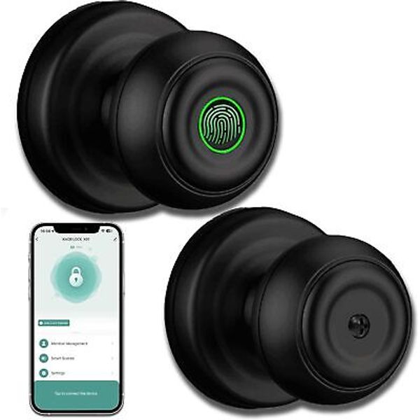 Biometric Door Lock Fingerprint Door Knob with App Control Smart Door Lock