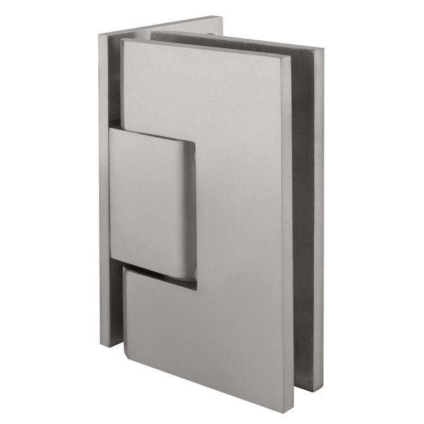 CRL V1E044SC Satin Chrome Vienna 044 Series Wall Mount Offset Back Plate Hinge