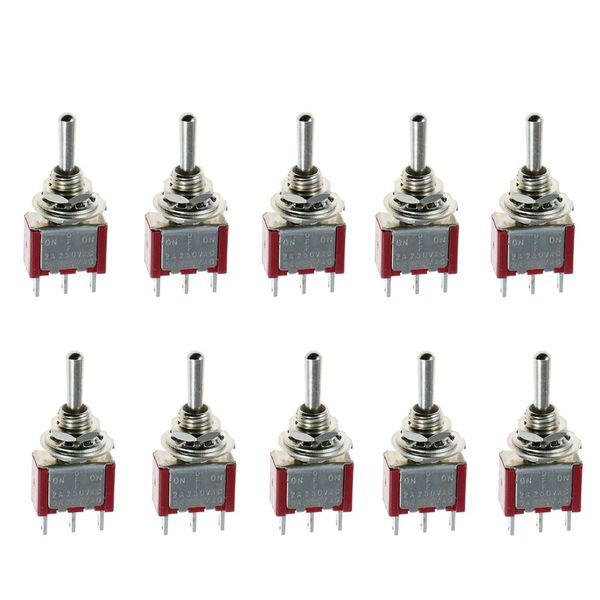 Mintice™ 10 X On/Off/On Momentary Mini Miniature Toggle Switch Car Dash Dashboard SPDT 3Pin