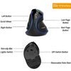J-Tech Digital Wired Ergonomic Vertical USB Mouse with Adjustable Sensitivity (600/1000/1600 DPI), Scroll Endurance, Removable Palm Rest & Thumb Buttons [V628]