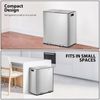 Compartment Trash Can Trash Can with Recycling Bin Combo 2 X 8 Gallons Silver