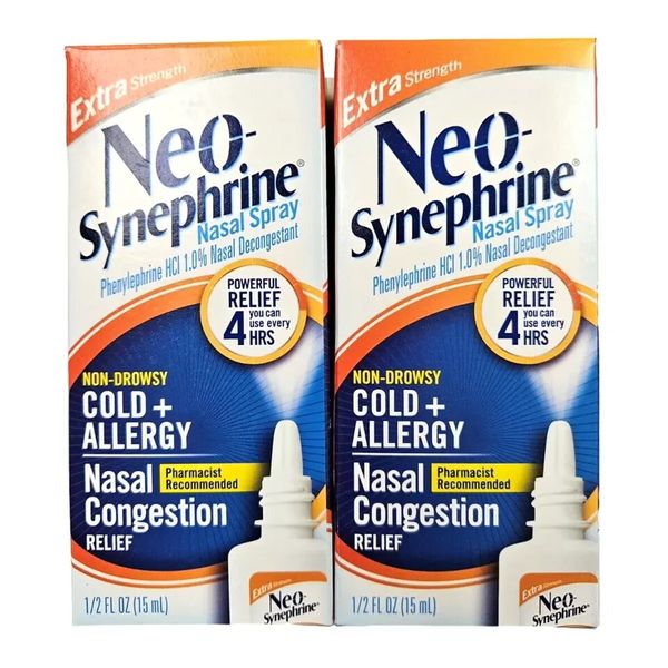 Neo-Synephrine Nasal Decongestant Spray EXTRA STRENGTH 15ml ( 2 pack )