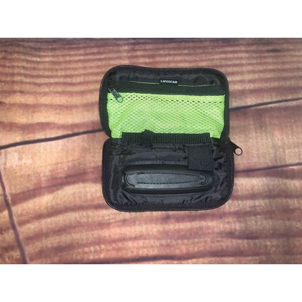 Green OneTouch Ultra Mini Glucose Meter Carrying Case / Pouch / Organizer