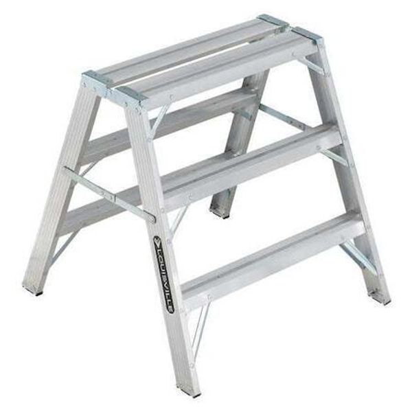 Louisville L-2032-03 Sawhorse Ladder, Aluminum, 34" W X 37" H