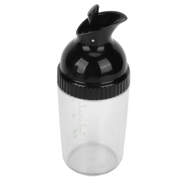 Vinaigrette Container Salad Dressing Shaker Salad Dressing Mixer Bottle Salad Dressing Container Soy Sauce Dispenser, BPA Free Durable Salad Dressing Shaker with Lid for Kitchen (Black)