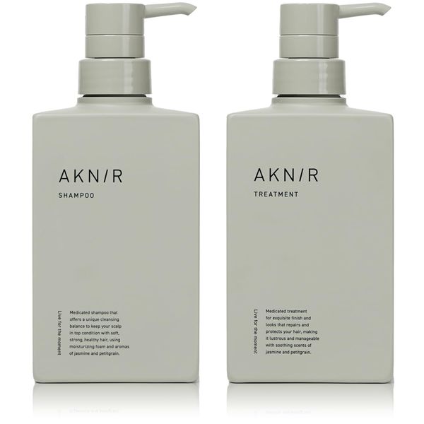 AKNIR Rika Hair Shampoo Treatment Set, 10.1 fl oz (300 ml), 1 Month Work, Gift Box Specifications