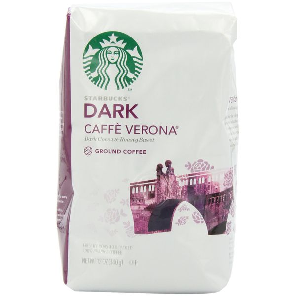 Starbucks Caffe Verona Ground Coffee, 12 Ounce (Pack of 6)