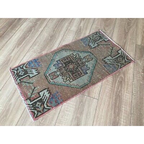 Turkish Rug, Vintage Rug,Doormat Rug, Boho Deco,Handmade Rug,Carpet 1,2 x 2,4 ft