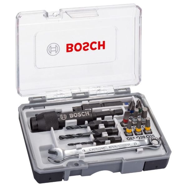 Bosch 2607002786 Screwdriver Bit, Set HSS 20 Pcs, 0 V, Silver