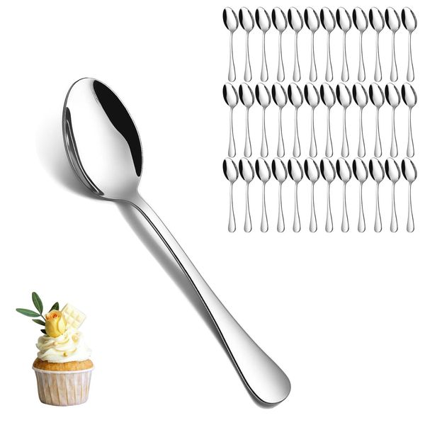 Teaspoons Set of 36, PionStar Stainless Steel Tea Spoons Set, 5.5 Inch (14cm), Dishwasher Safe, Coffee Spoons/Cake Spoons/Dessert Spoons/Latte Spoons for Home/Kitchen/Restaurant